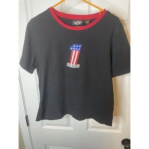 Harley Davidson “1” Shirt Womens 1W Plus Size 2XL Black Motorcycle Biker